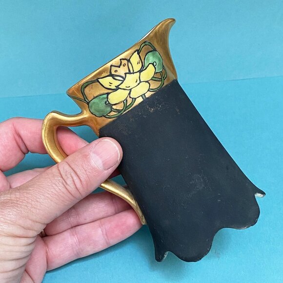 Antique Bernard Aud & Co. Haviland France Gilt Creamer and Salt Basket Art Deco - Picture 11 of 11